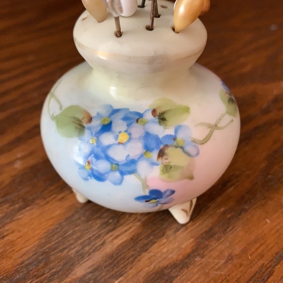 Antique Porcelain Hand Painted Hat Pin Holder Japan - Picture 2 of 6